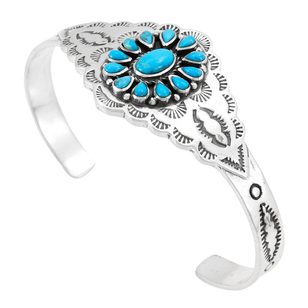 Turquoise Bracelet Sterling Silver B5599-C75