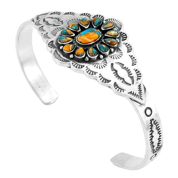 Spiny Turquoise Bracelet Sterling Silver B5599-C89