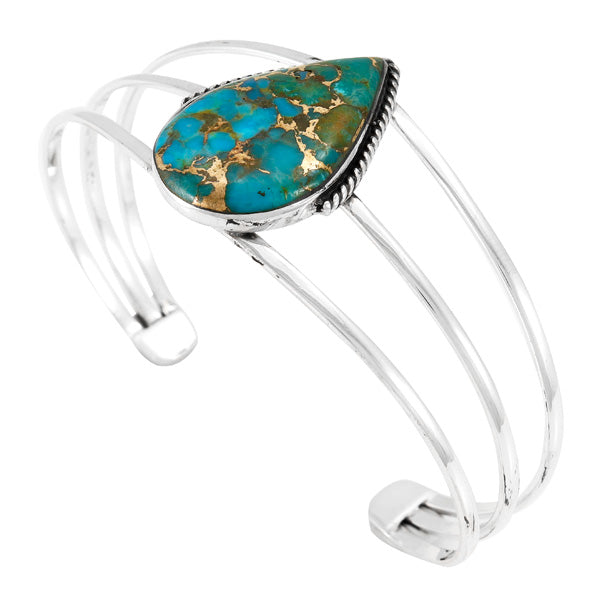 Matrix Turquoise Bracelet Sterling Silver B5600-C84