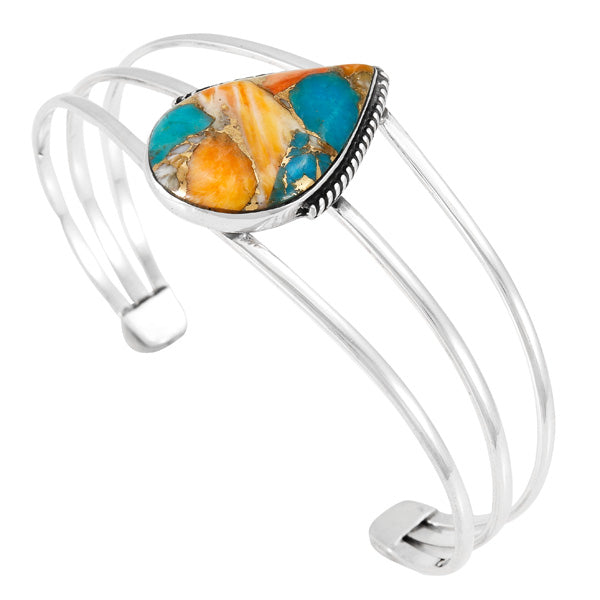 Spiny Turquoise Bracelet Sterling Silver B5600-C89