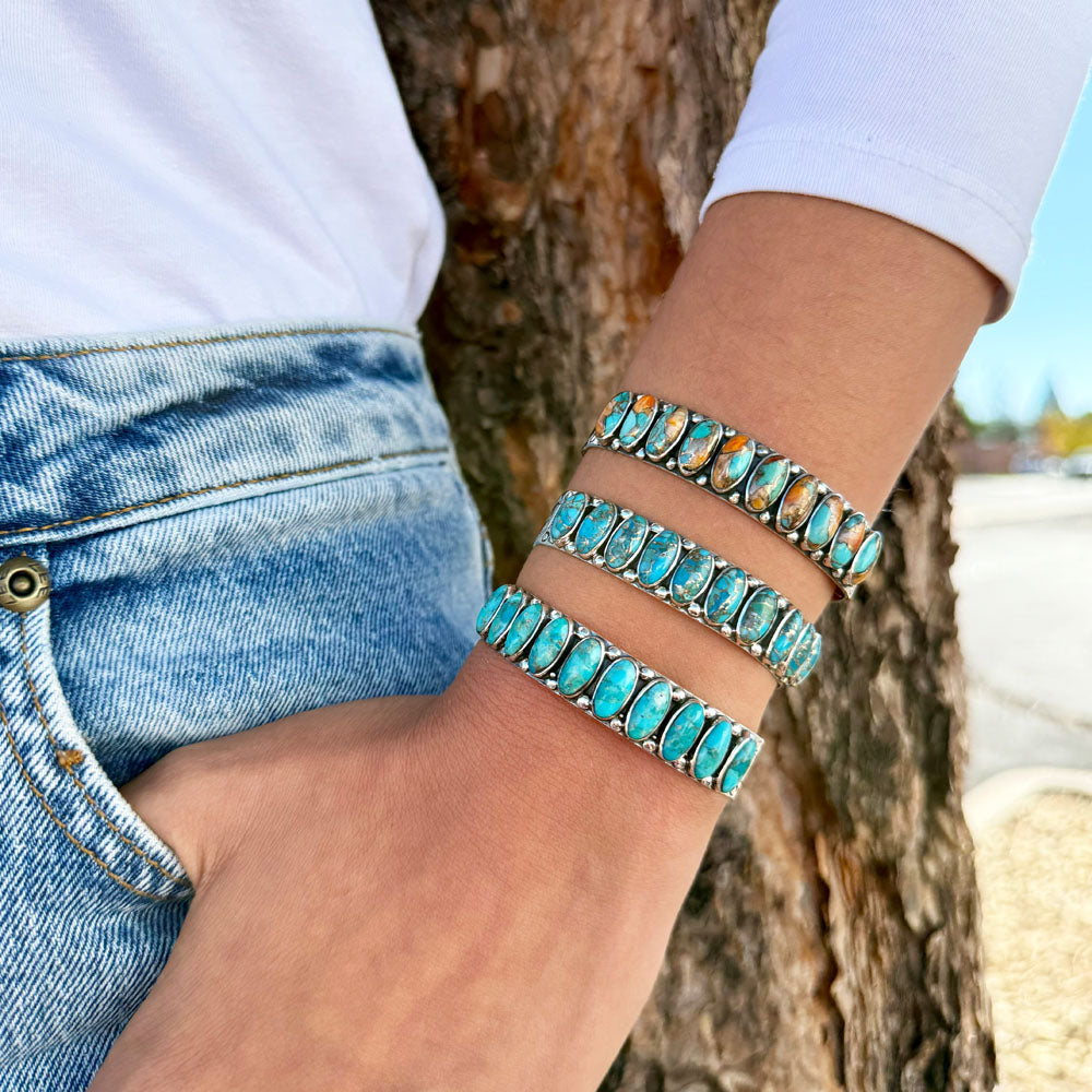 Matrix Turquoise Bracelet Sterling Silver B5601-C84