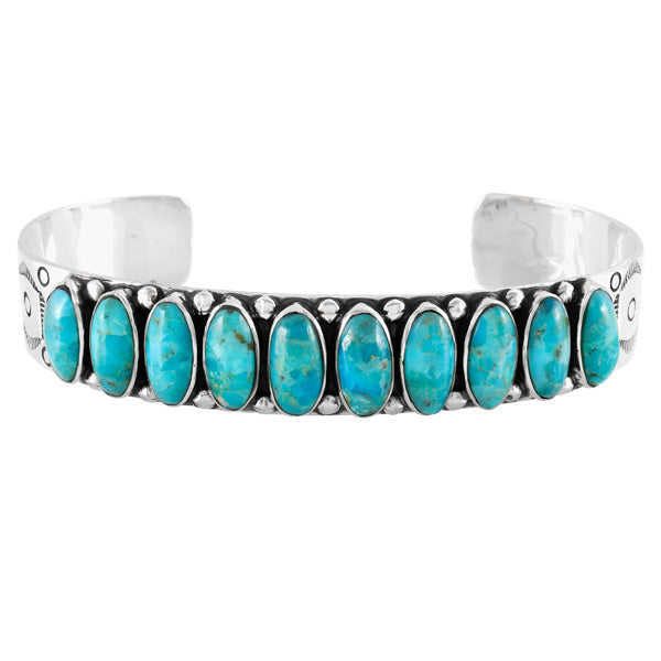 Turquoise Bracelet Sterling Silver B5601-C75