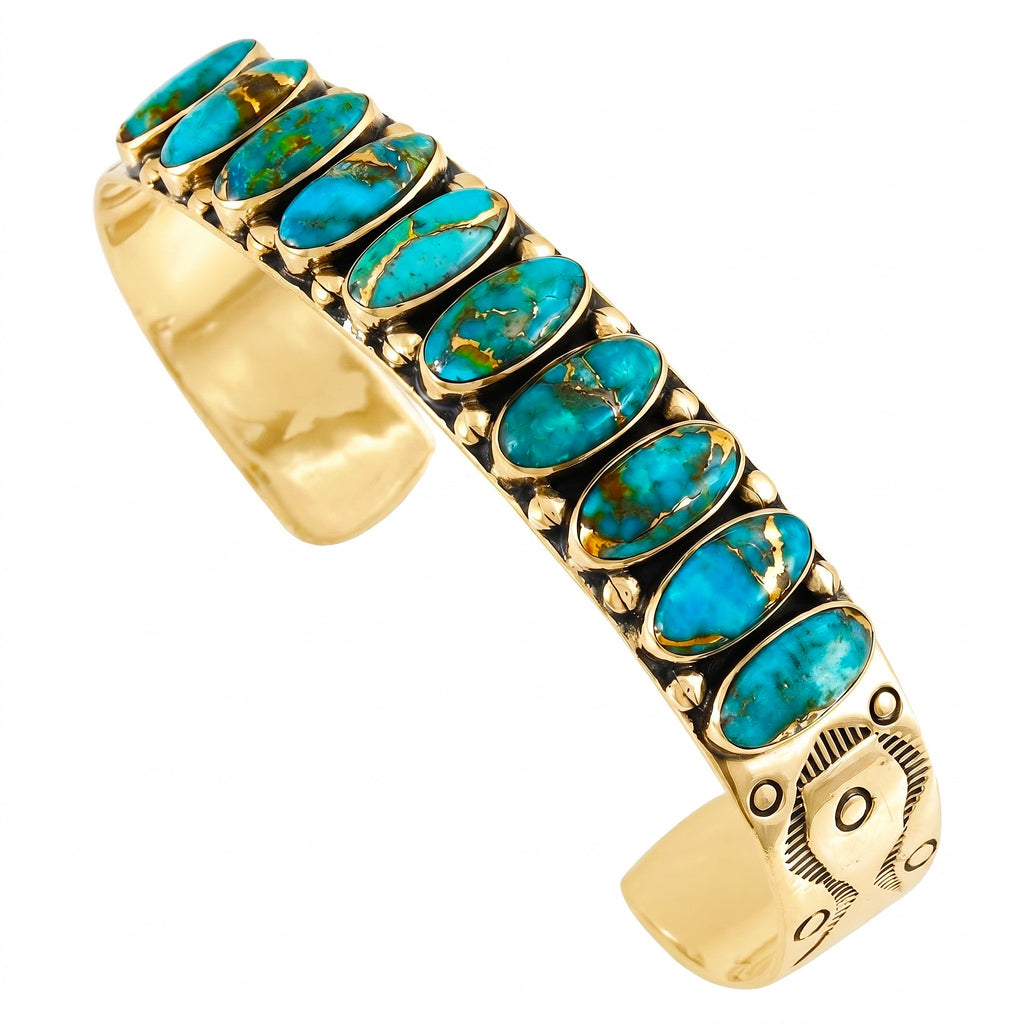 Matrix Turquoise Bracelet GoldCopper B5601-GB-C84