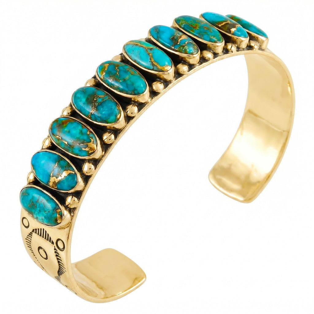 Matrix Turquoise Bracelet GoldCopper B5601-GB-C84