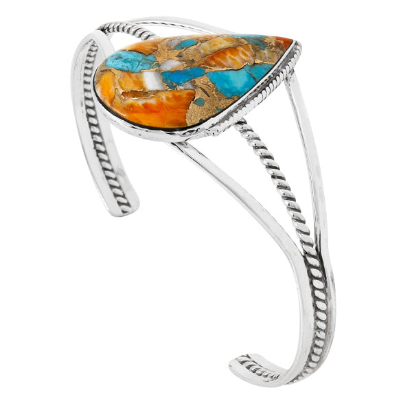 Spiny Turquoise Bracelet Sterling Silver B5602-C89