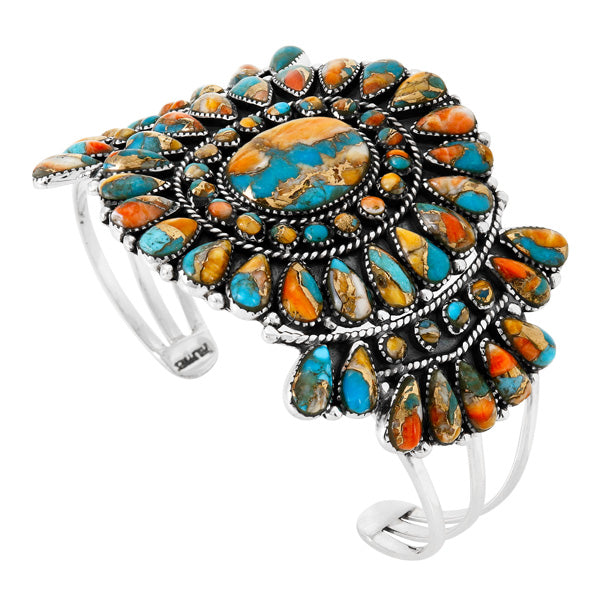 Spiny Turquoise Bracelet Sterling Silver B5603-C89