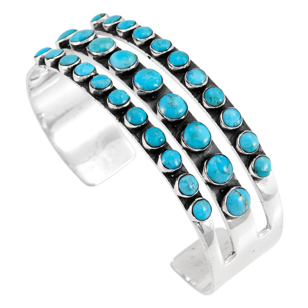 Turquoise Bracelet Sterling Silver B5604-C75