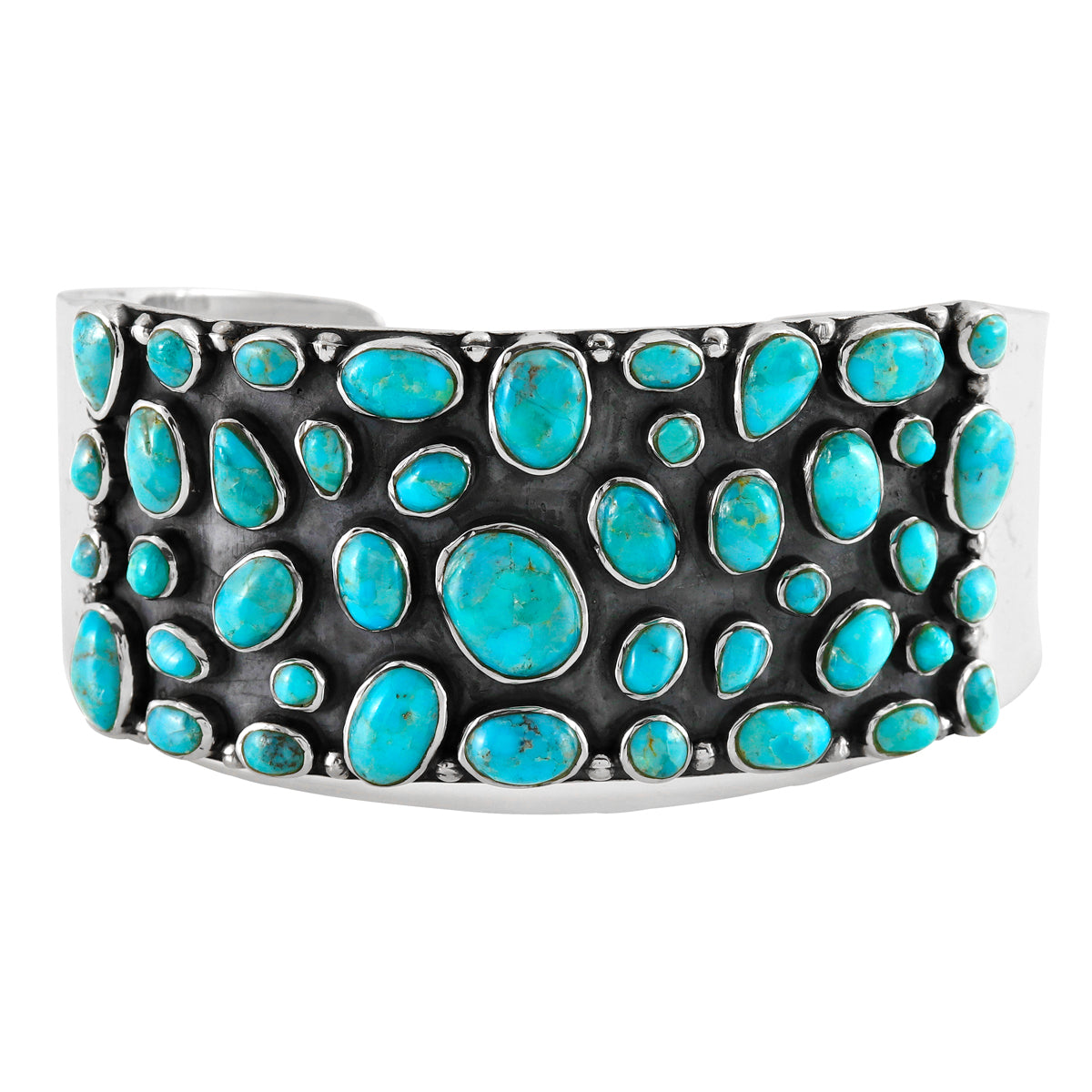 Turquoise Bracelet Sterling Silver B5606-C75