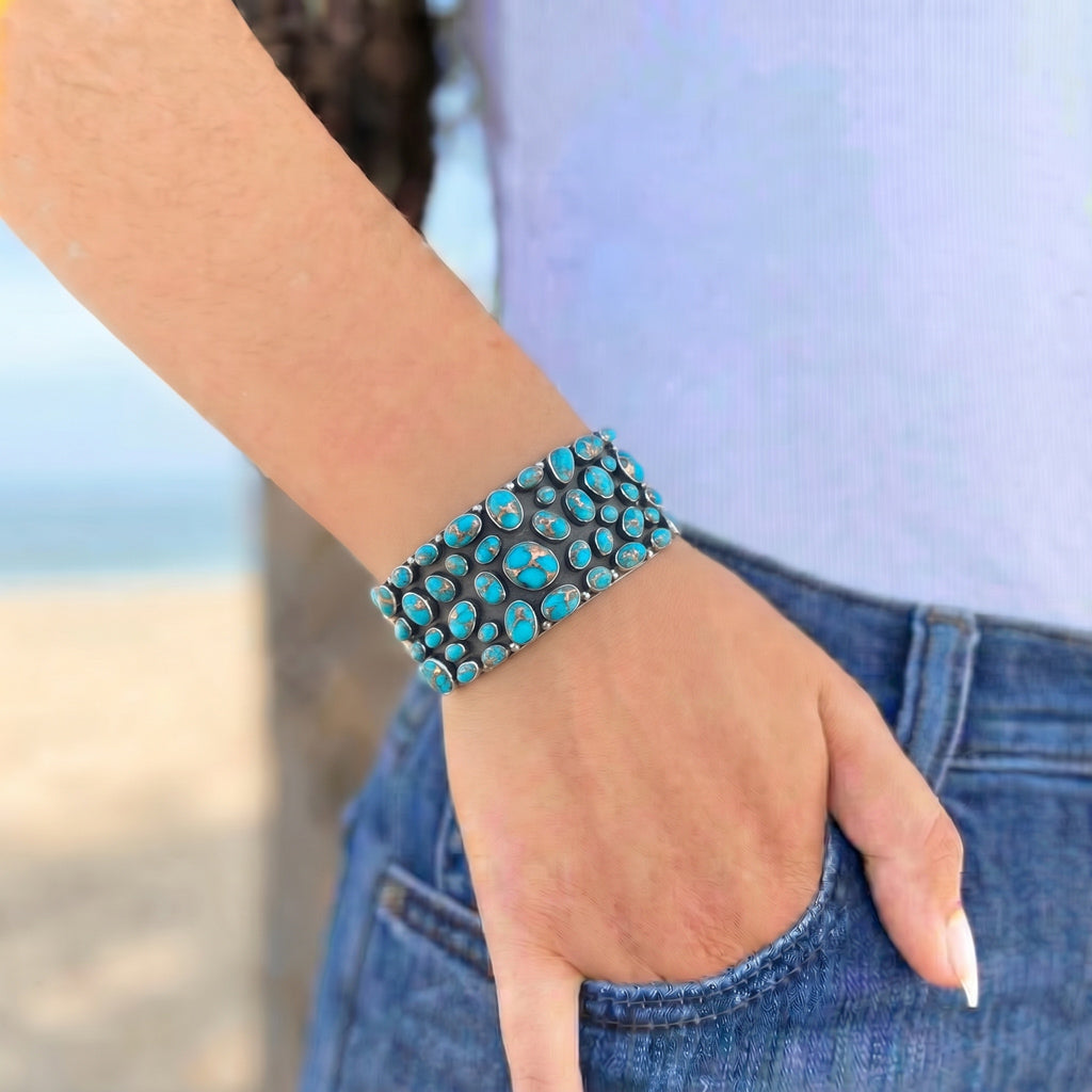 Matrix Turquoise Bracelet Sterling Silver B5606-C84