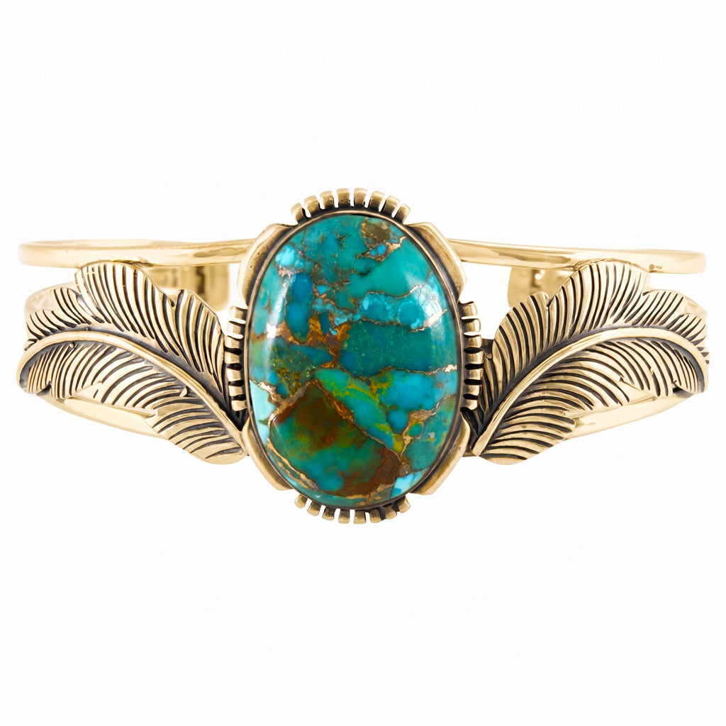 Matrix Turquoise Bracelet GoldCopper B5607-GB-C84