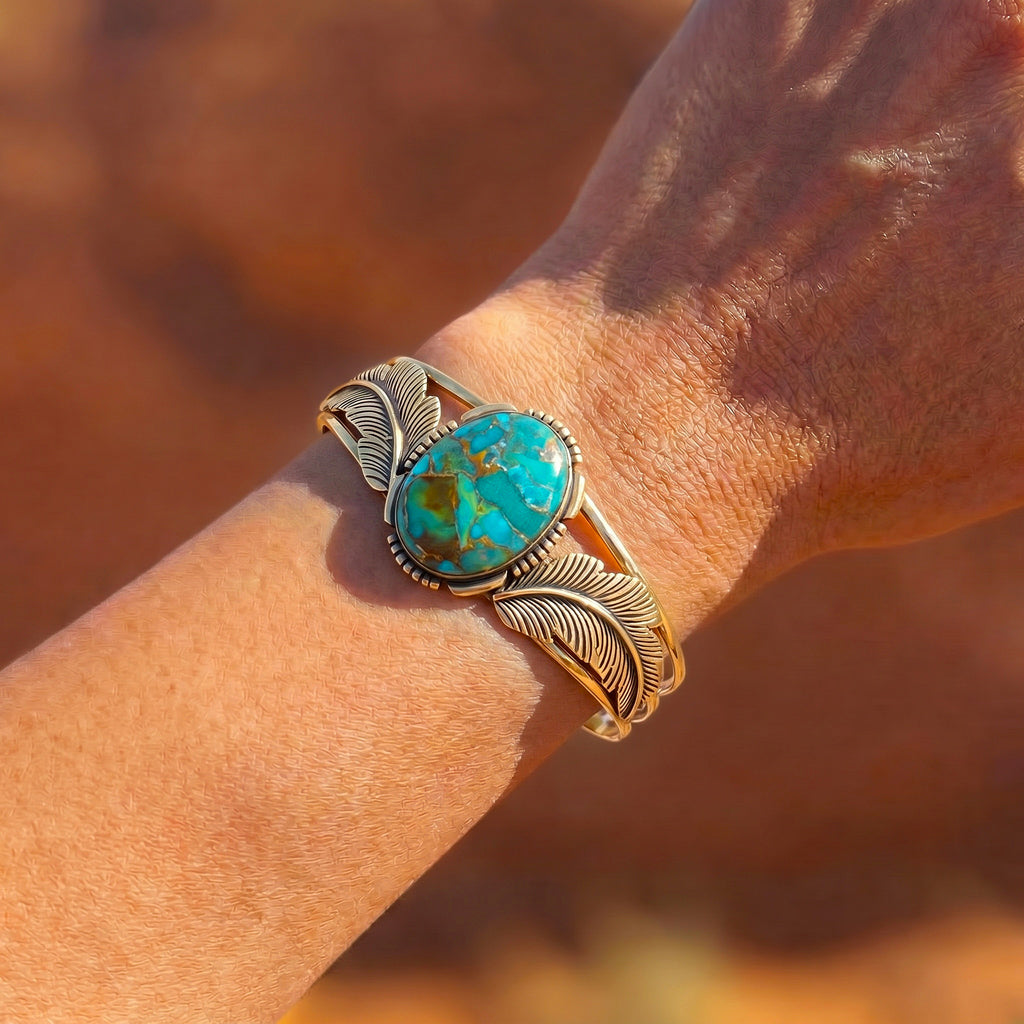 Matrix Turquoise Bracelet GoldCopper B5607-GB-C84