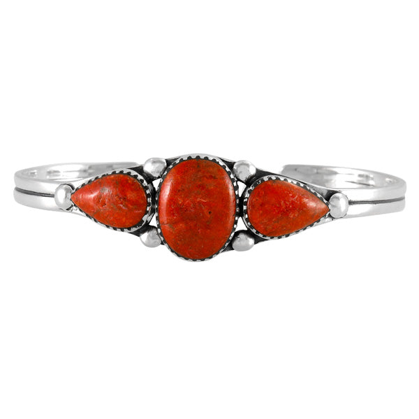 Coral Bracelet Sterling Silver B5609-C74