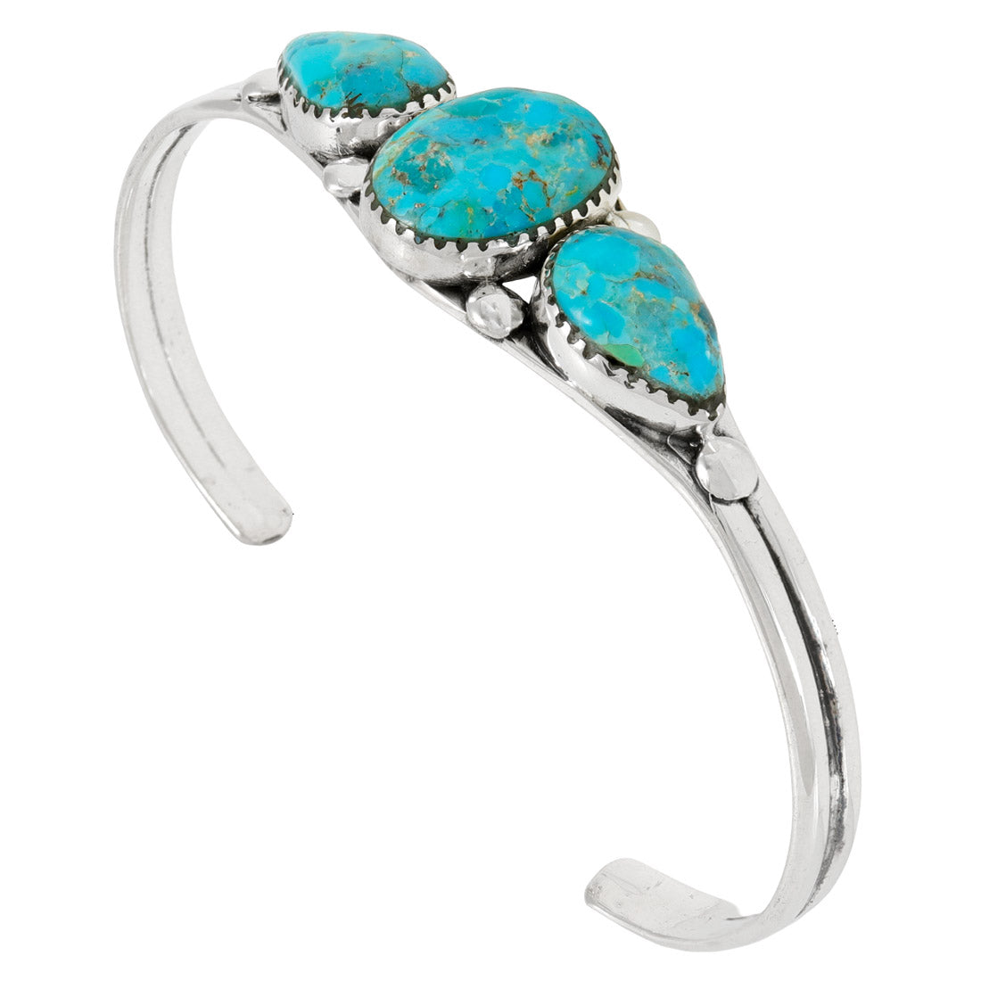 Turquoise Bracelet Sterling Silver B5609-C75
