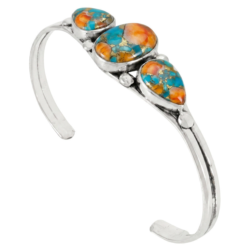Spiny Turquoise Bracelet Sterling Silver B5609-C89