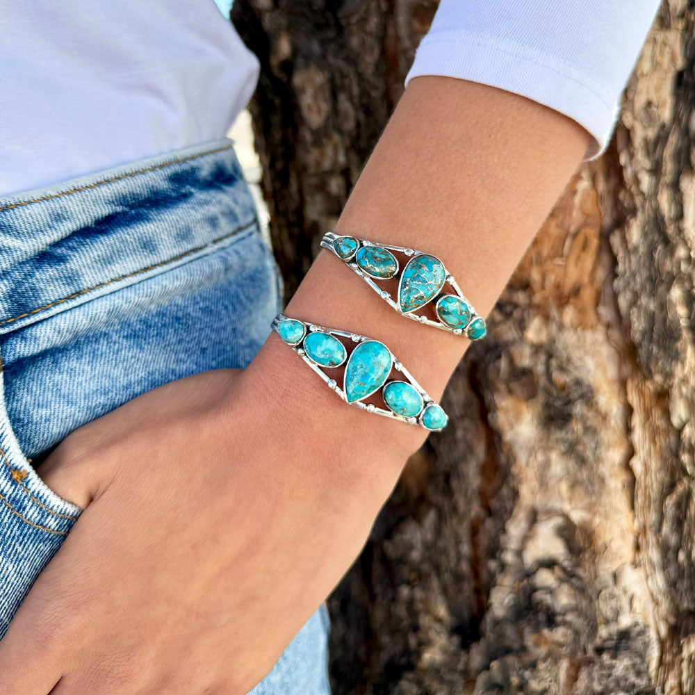 Matrix Turquoise Bracelet Sterling Silver B5610-C84