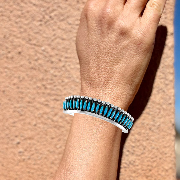Turquoise Bracelet Sterling Silver B5611-C75