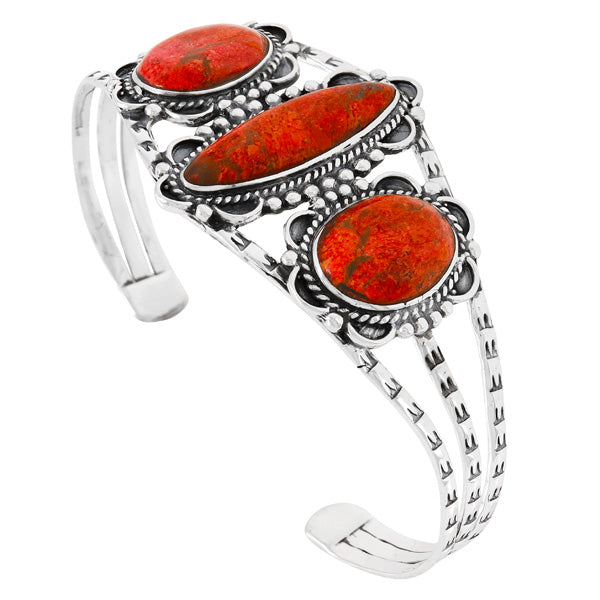 Coral Bracelet Sterling Silver B5613-C74