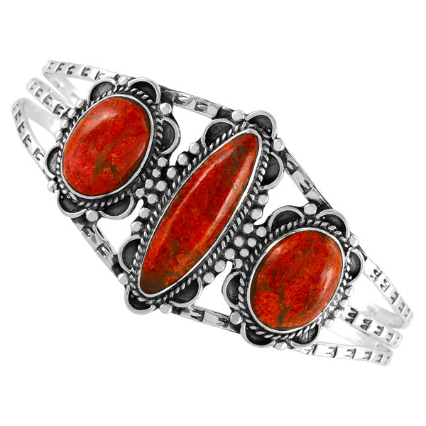 Coral Bracelet Sterling Silver B5613-C74