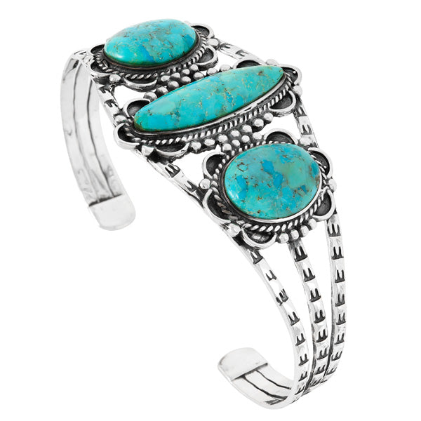 Turquoise Bracelet Sterling Silver B5613-C75