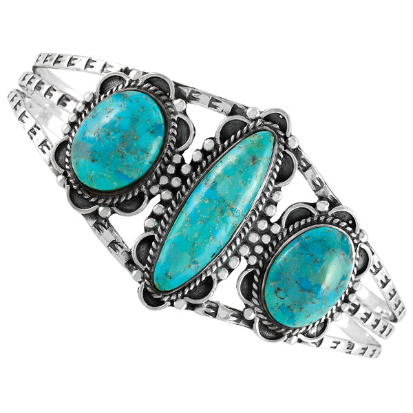 Turquoise Bracelet Sterling Silver B5613-C75