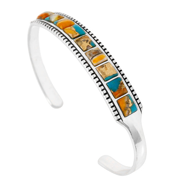 Spiny Turquoise Bracelet Sterling Silver B5614-C89