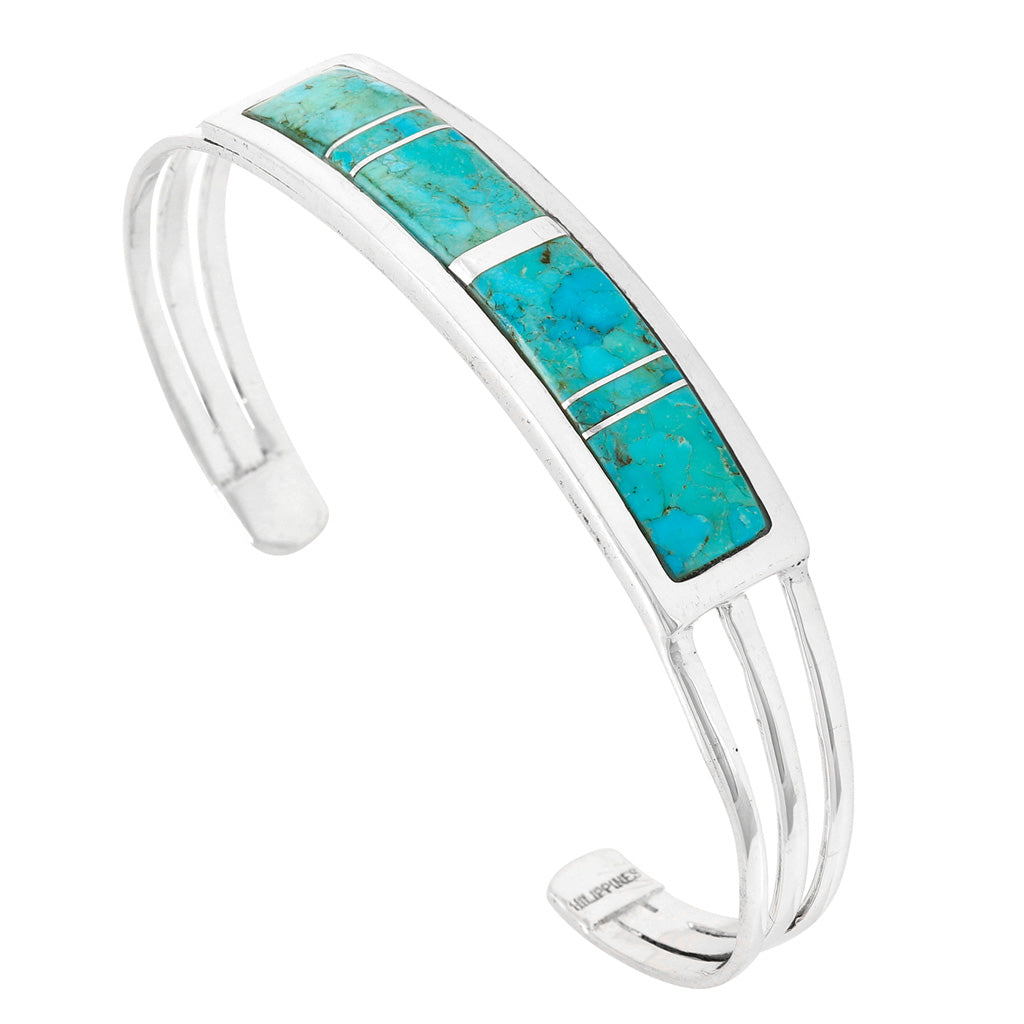 FINAL CLEARANCE - Turquoise Bracelet SilveryCopper™ B5615-SB-C05
