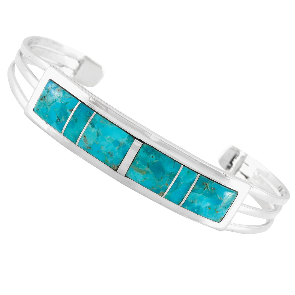 FINAL CLEARANCE - Turquoise Bracelet SilveryCopper™ B5615-SB-C05