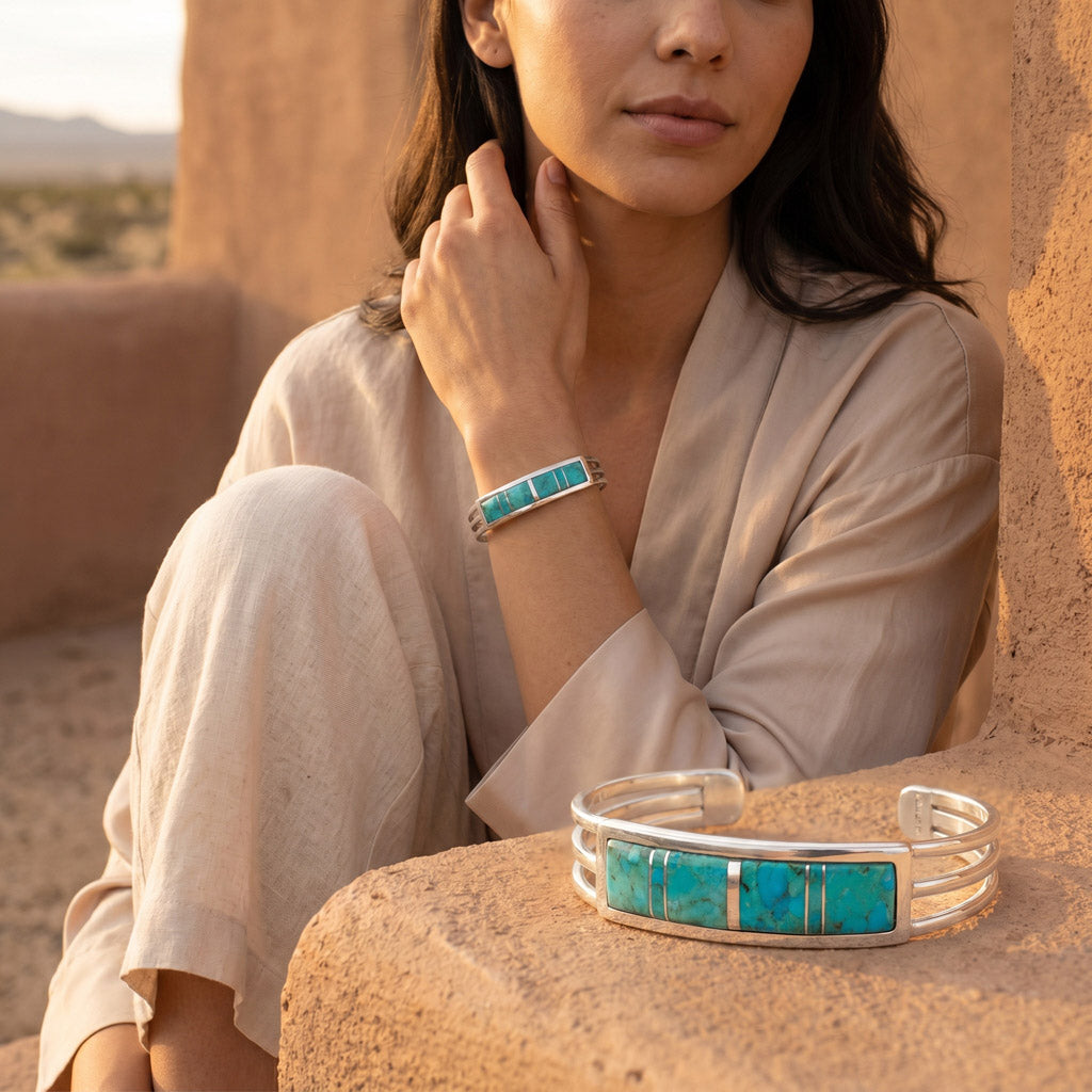 Turquoise Bracelet Sterling Silver B5615-C05