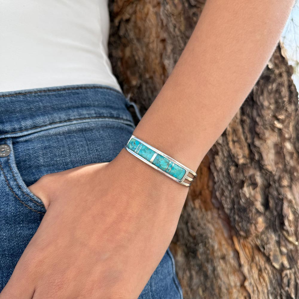 Turquoise Bracelet Sterling Silver B5615-C05