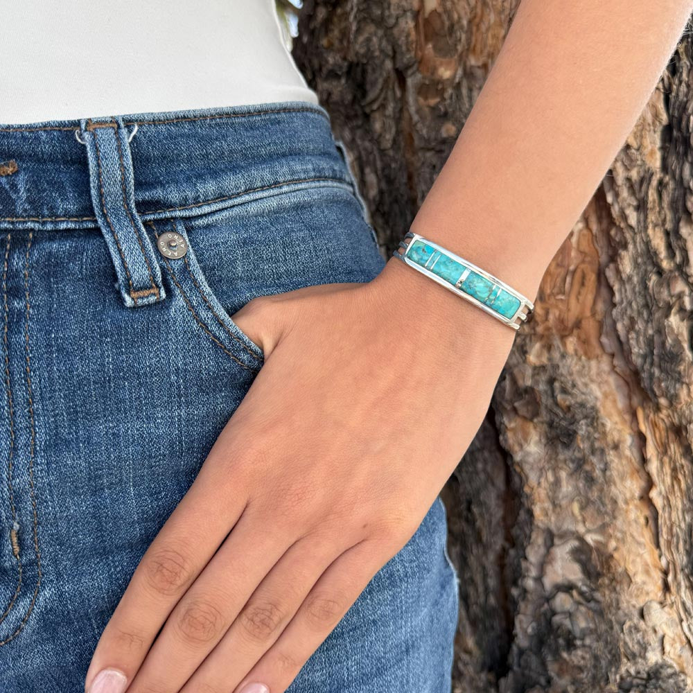 Turquoise Bracelet Sterling Silver B5615-C05