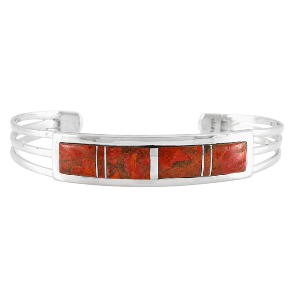 Coral Bracelet Sterling Silver B5615-C74