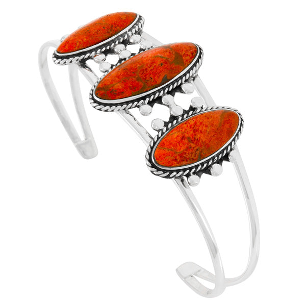 Coral Bracelet Sterling Silver B5619-C74