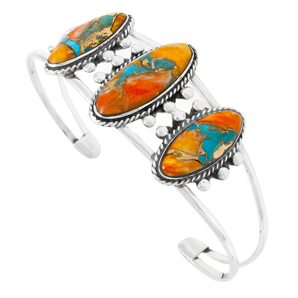 Spiny Turquoise Bracelet Sterling Silver B5619-C89