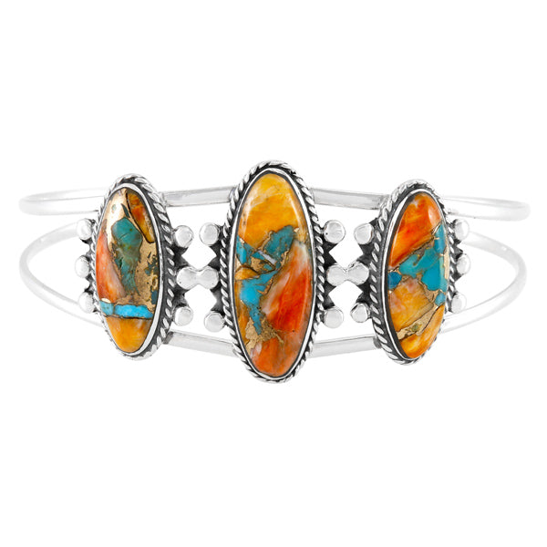 Spiny Turquoise Bracelet Sterling Silver B5619-C89