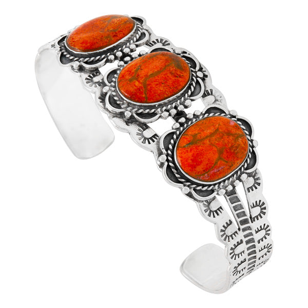 Coral Bracelet Sterling Silver B5620-C74