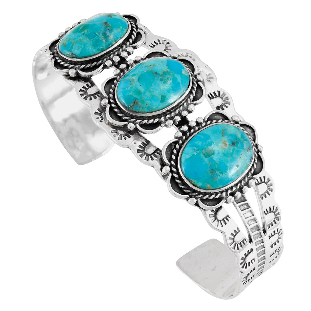 FINAL CLEARANCE - Turquoise Bracelet SilveryCopper™ B5620-SB-C75