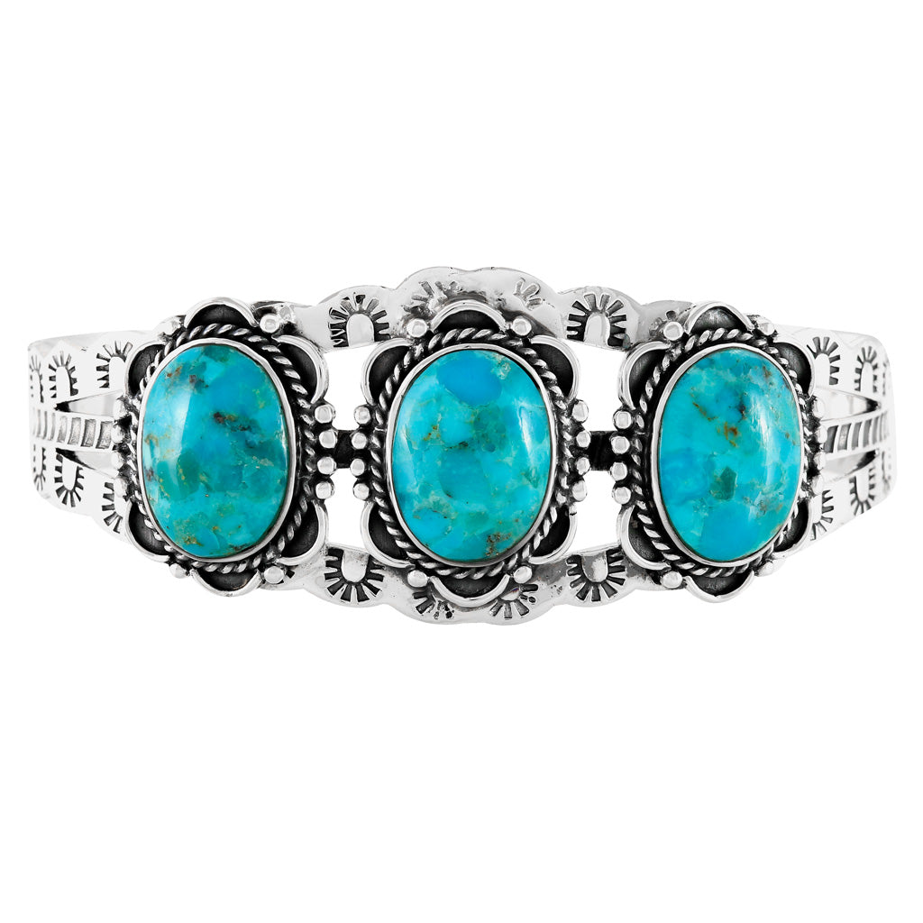 Turquoise Bracelet Sterling Silver B5620-C75