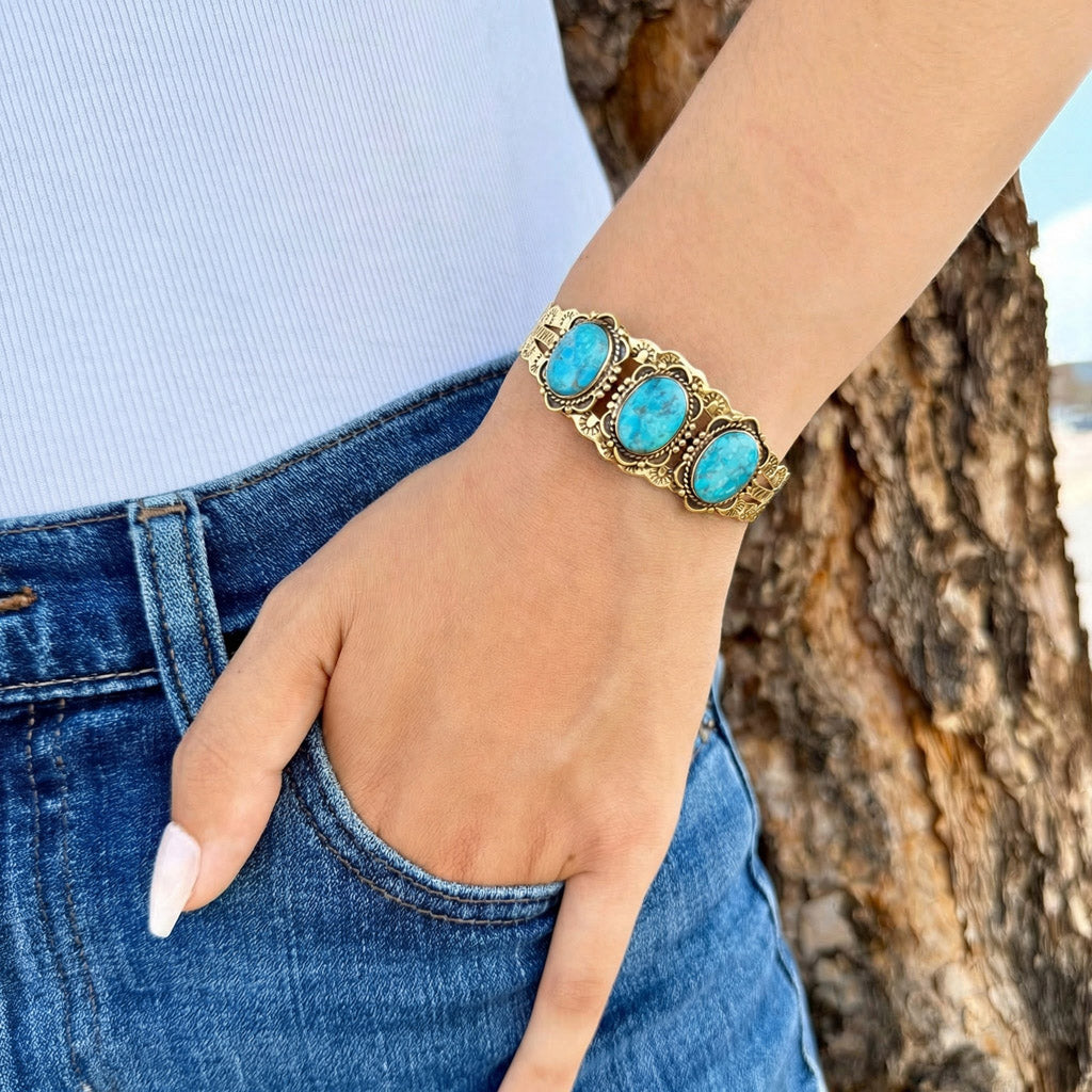 Turquoise Bracelet GoldCopper™ B5620-GB-C75