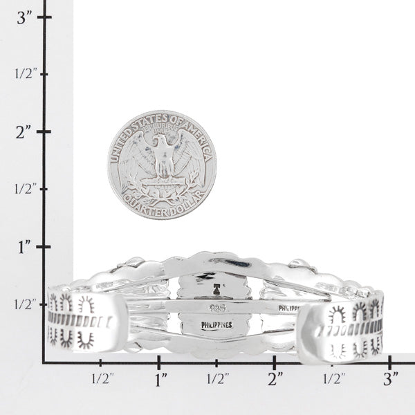 Rainbow Spiny Turquoise Bracelet Sterling Silver B5620-C91