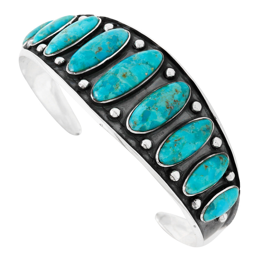 Turquoise Bracelet Sterling Silver B5622-C75