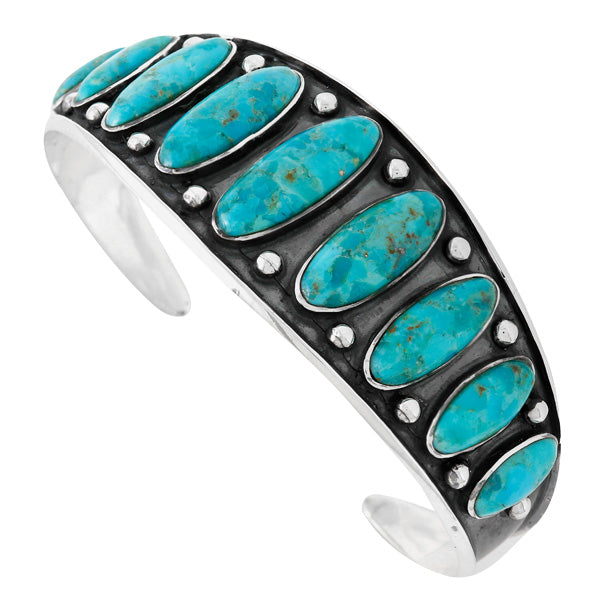 Turquoise Bracelet Sterling Silver B5622-C75