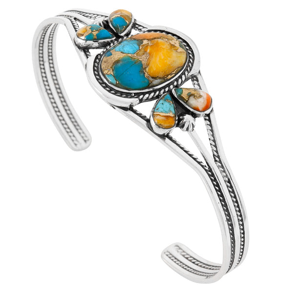Spiny Turquoise Bracelet Sterling Silver B5623-C89