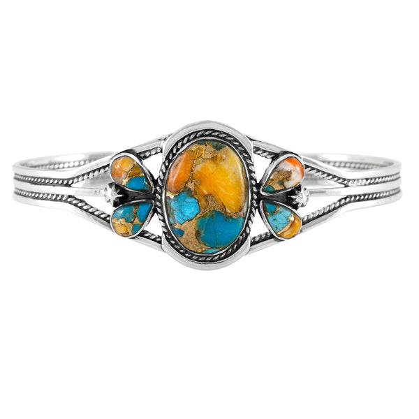 Spiny Turquoise Bracelet Sterling Silver B5623-C89
