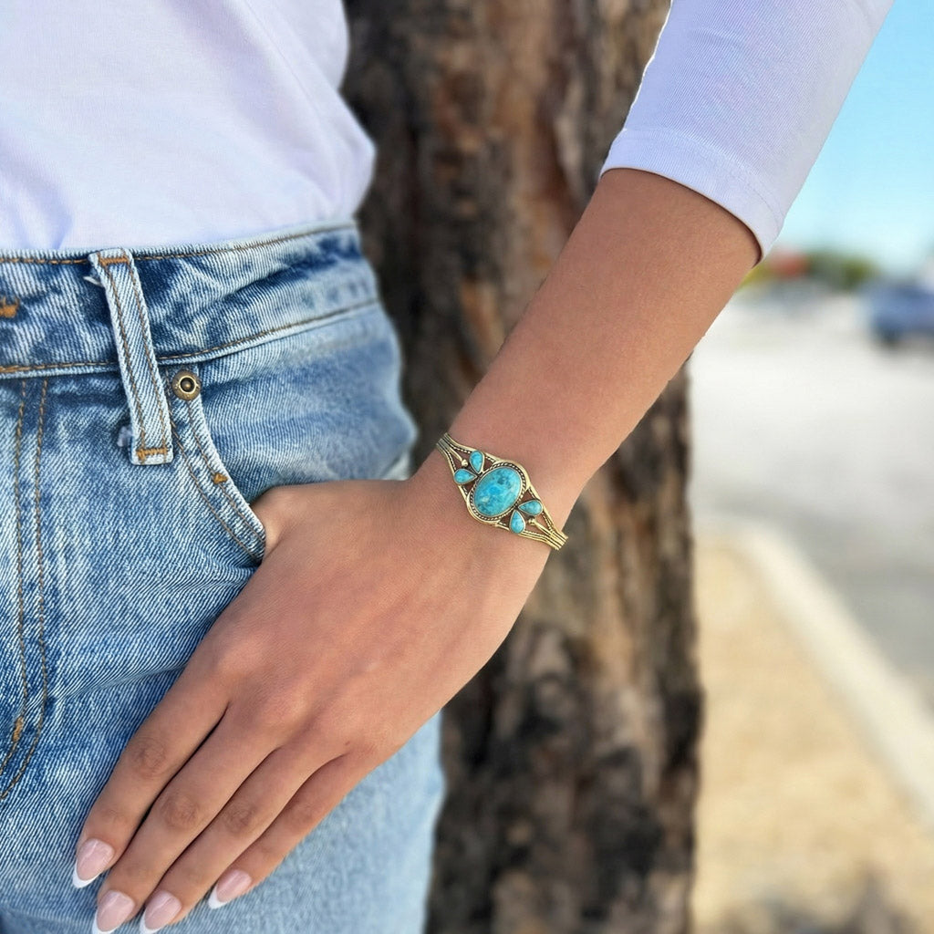 Turquoise Bracelet GoldCopper™ B5623-GB-C75