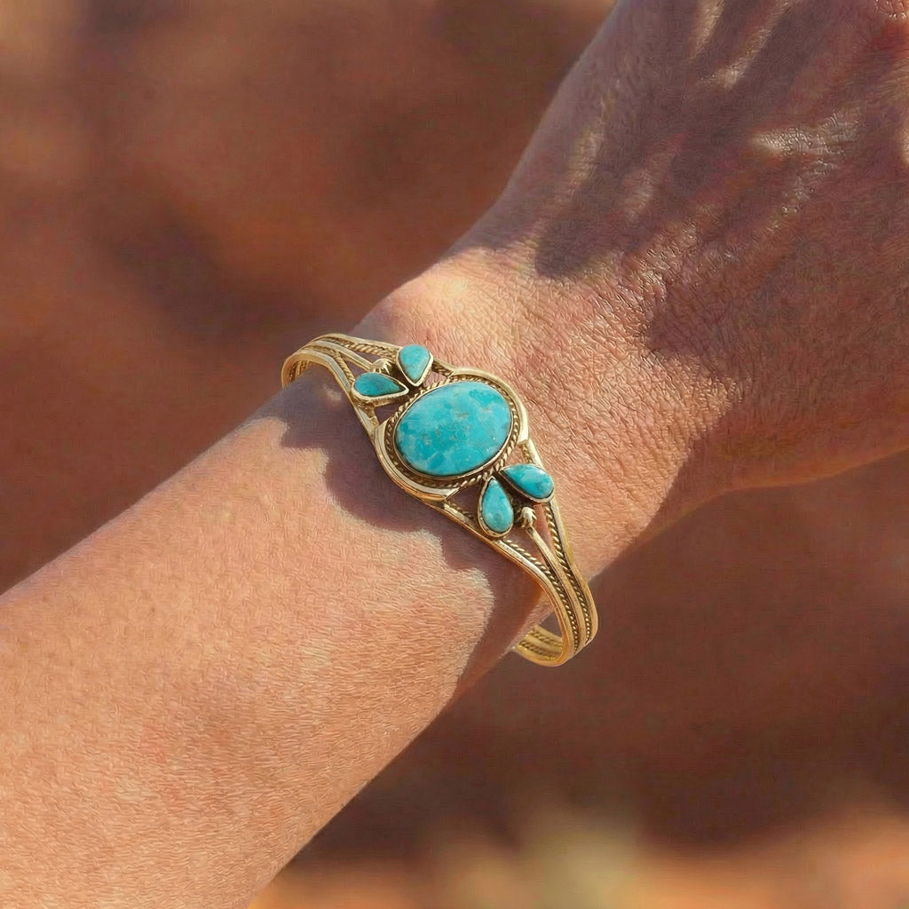 Turquoise Bracelet GoldCopper™ B5623-GB-C75