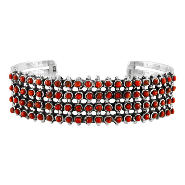 Coral Bracelet Sterling Silver B5625-C74