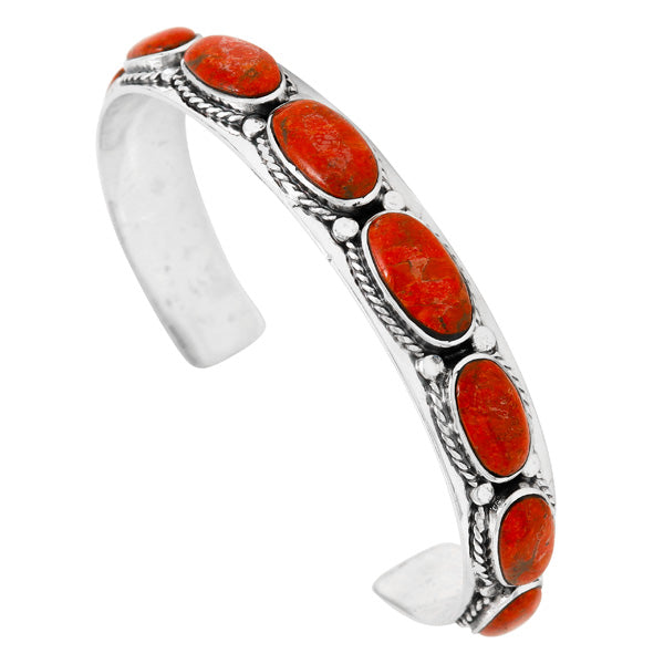 Coral Bracelet Sterling Silver B5627-C74