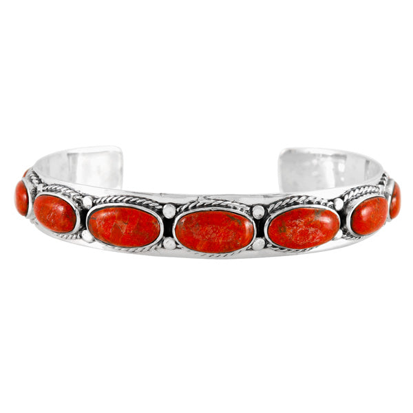 Coral Bracelet Sterling Silver B5627-C74