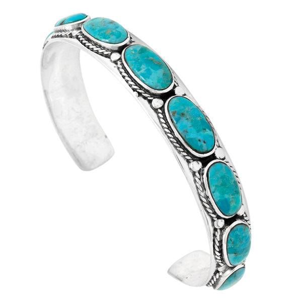 Turquoise Bracelet Sterling Silver B5627-C75