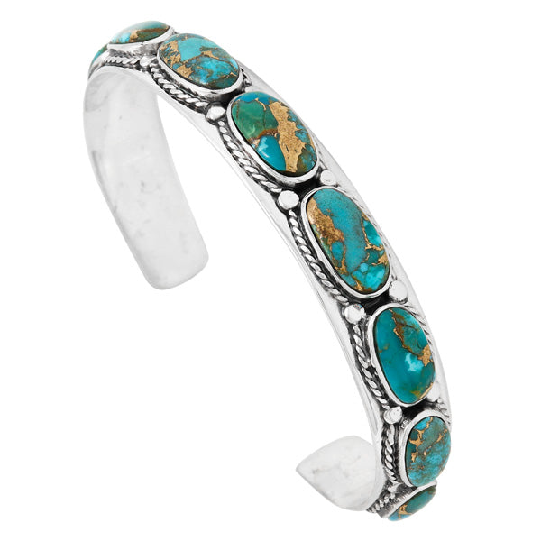 Matrix Turquoise Bracelet Sterling Silver B5627-C84